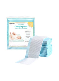 Buy Disposable Baby Changing Mat Pack Of 50 Blue in UAE