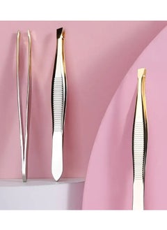 اشتري Professional Slanted Eyebrow Tweezer for Men and Women Beauty Tools for Beauty Salon Home Use في الامارات