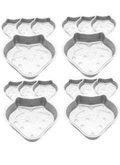 Buy Strawberry Silicone Mold, 16 Pcs Oven Baking Molds Muffin Mini Tart Pans Mini Cake Molds Silicon Cup Cakes Trays Individual Cheesecake Pans Tartlet Carbon Steel Bozai Cake Paper Cup in Saudi Arabia