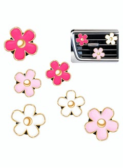 Buy 6 pcs Car air vent aromatherapy clip daisy metal daisy car air conditioning clip decorative items car decoration supplies in Saudi Arabia