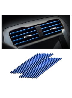 اشتري 20 Piece Car Air Conditioner Decoration Strip with PVC Material, Blue في السعودية