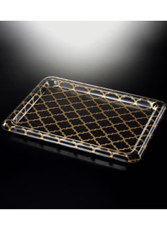 اشتري Acrylic Traditional Tray Clear with Gold 75 cm في الامارات
