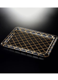 Buy Acrylic Traditional Tray Clear with Gold 75 cm in UAE