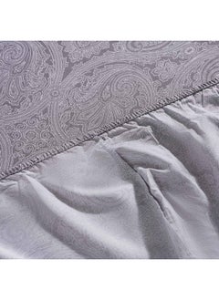 اشتري Conscious Eucacel Elegante Fitted Sheet 120X200+33Cm - Grey في الامارات