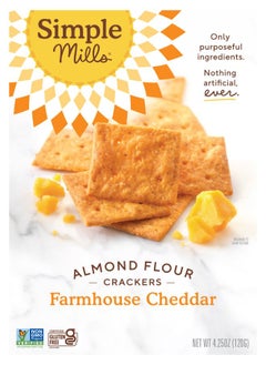 Buy Almond Flour Crackers Farmhouse Cheddar 4.25 oz (120 g) in UAE