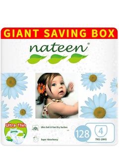 Buy Premium Care Baby Diapers, Size 4 (7-18kg), 128 Count Diapers, Large, Super Absorbent,Breathable Baby Diapers in UAE