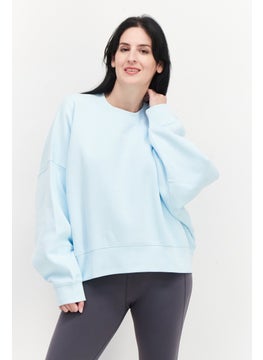 اشتري Women Plus Size Training Sweatshirt, Light Blue في الامارات