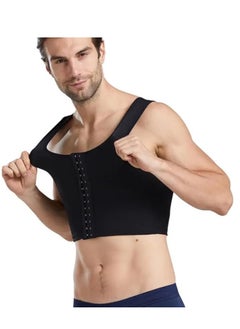 Buy Mens Slim Control Shaper Compression Tank Top Body Posture Corrector Corset Sleeveless Top Abdomen Control Underwear in UAE