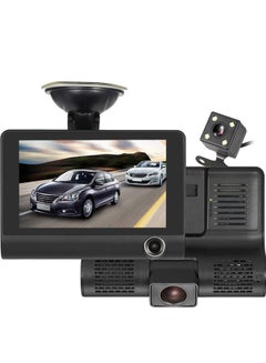 اشتري Padom Car Dash Cam Front and Inside Video Recorder Rear Camera Dual Dash Cam with 4 inch Reverse Full Screen Driving Recorder DVR HD 1080P Night Vision Parking Mode Seamless Recording في الامارات
