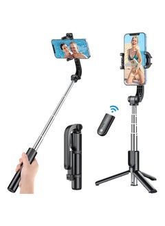 اشتري Selfie Stick Tripod Bluetooth, Extendable Phone Tripod Selfie Stick with Wireless Remote Shutter for iPhone Xs MAX/XR/XS/X/8/8P/7/7P/6s/6 في الامارات