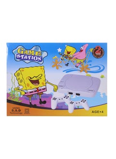 Buy Game station classic console with 2 controllers white in Saudi Arabia