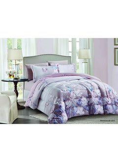 اشتري Best Quality 6 Piece King Size Comforter Set Microfiber Multicolour في الامارات