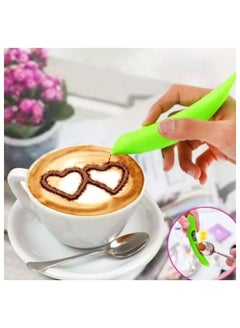 Buy Coffee Carving Pen,Latte Pen,1PC Portable Electric Latte Art Pen Spice Pen with Stirring,Coffee Cake Spice Stencils Pen Cappuccino Decoration Pen,Coffee Professional Baking Pastry Tools Green in UAE