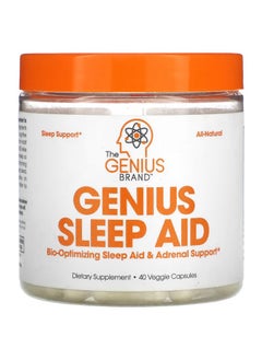 Buy Genius Sleep AID – Smart Sleeping Pills & Adrenal Fatigue Supplement - Relaxation Enhancer and Mood Support w/Inositol, L-Theanine & Glycine – 40 Capsules in Saudi Arabia