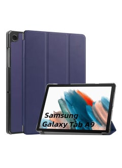 Buy Trifold Smart Cover Protective Slim Case for Samsung Galaxy Tab A9 Blue in Saudi Arabia