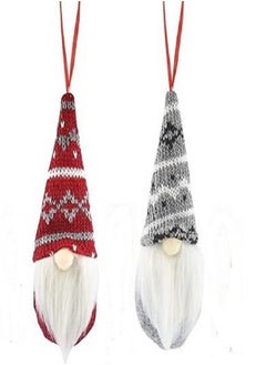 Buy 2 Christmas Old Man Elf Pendant Ornament, Christmas Gnomes Ornaments,Christmas Tree Hanging Decoration Handmade Gnomes Santa Elf, Dwarf Christmas Decorative for Christmas Party in Egypt