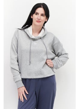 اشتري Women Plus Size Embroidered Logo Training Hoody, Grey في الامارات