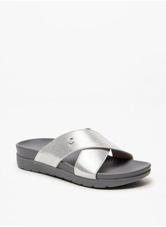 Buy Women's Cross Strap Slip-On Flatform Sandals in UAE