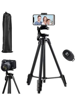 Buy Flexible Tripod, 136cm Extendable Phone Tripod Stand with Carry Bag,Cell Phone Tripod with Wireless Remote,Universal Tripod for Video Selfie,iPhone Tripod Stand Travel Camera Tripod in UAE