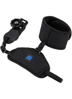 Buy PULUZ Soft Neoprene Wrist Strap with 1/4" Screw Plastic Plate for DSLR and DSLR Cameras - Black in Egypt