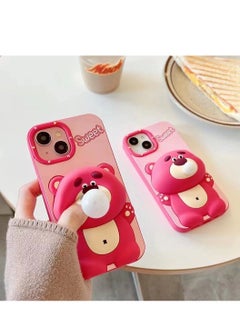 Buy Back Cover iPhone 14 pro max Soft Silicone 3D Cute Cartoon with Holder Full Protective Case Compatible with iPhone 14 pro max  (Sweet Case) in Egypt