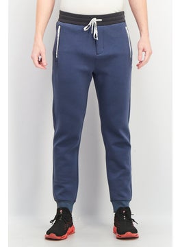 اشتري Men Regular Fit Solid Sweatpants, Navy Blue في الامارات