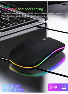 اشتري RGB Light Silent Wireless Mouse ، الماوس للألعاب في السعودية