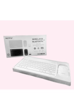 Buy NITU 3-System Switch Multi-Language Universal Type Laptop Ipad BT Keyboard Mouse Suit in UAE