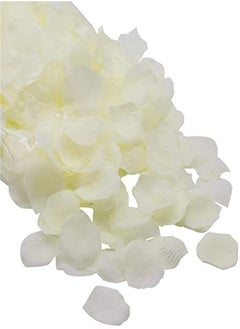 اشتري 1000-Piece Artificial Silk Rose Petals Romantic - White في الامارات