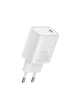 Buy Celebrat C-H1-EU Fast Charger With Type C To Type C Charging Cable And Intelligent Identification Smart Chip Fits Various Smart Devices 20W - White in Egypt