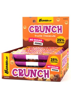 Buy Crunch Protein Bar Brownie Cheesecake No Sugar Added 12x50g in UAE