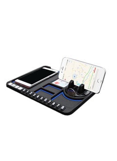 Buy Car Interior Car Multifunctional Instrument Panel Storage Pad Car Phone Bracket Anti-slip Pad With Stop, Style:Rotating Blue Circle in UAE