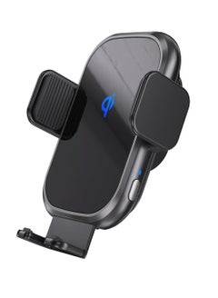 Buy Wireless Car Charger,15W Qi Fast Charging Auto-Clamping Car Mount, Windshield Dash Air Vent Phone Holder in UAE