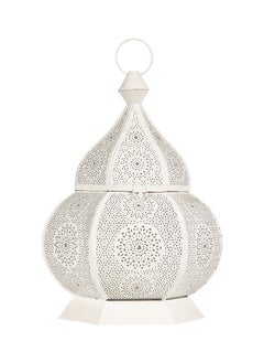 Buy HilalFul Arabesque White Decorative Candle Holder Lantern | For Home Décor in Eid, Ramadan, Wedding | Living Room, Bedroom, Indoor, Outdoor Decoration | Islamic Themed | Moroccan in Saudi Arabia