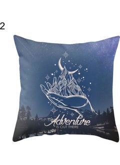 Buy Scenery Printed Pillow Cover Blue/White in UAE