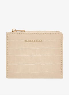 Buy Women Textured Cardholder with Zip Closure in Saudi Arabia