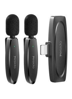 Buy Dual Wireless Microphone, Lightning Connector, Yesido KR14 Black in Egypt