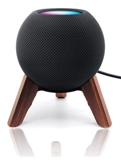 Buy Real Wood Stand for HomePod Mini (2020 Released), Wooden Holder Tripod with Metal Frame, Safe Stable Mount with Anti-Slip Silicone Pad Protects Home Pod Mini Speaker Well in UAE