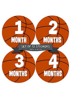 اشتري Baby Monthly Stickers Monthly Milestone Stickers Baby Month Stickers For Boy Basketball Sports Style 225 في الامارات