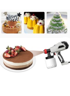 Buy 500W Dessert Chocolate Spray Gun, Electric Paint Sprayer with 800ml Bucket, Cake Decor Kit, 3 Adjustable Shapes for Mousse, Chocolate, Latex Paint, Ideal for Furniture and Fence in UAE