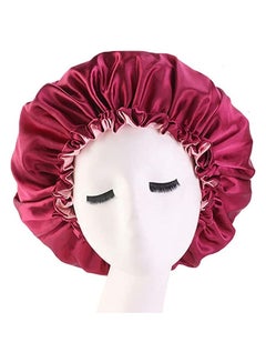 Buy Women's Adjustable Reversible Satin Bonnet Soft Double Sided Sleep Cap Protects Natural Hair in UAE