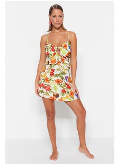 Buy Floral Patterned Mini Woven Accessories Beach Dress TBESS21EL1054 in Egypt