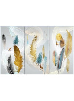 Buy Tableau Wall Hanging Modern Design Wall - 3pcs Multi Color in Egypt