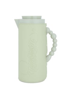 Buy Royal Thermos 7 Leather Green Willow Leaves Decorated 1 Liter in Saudi Arabia