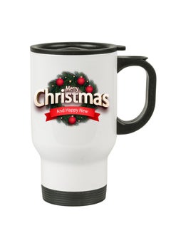 Buy Stainless Steel Travel Mug Suitable Gift for Christmas and printed with Christmas theme  (Design 9) in UAE