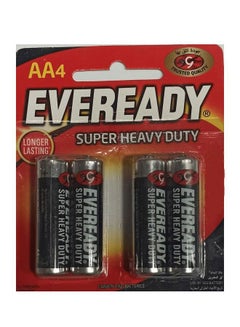Buy Super HD 4 AA Batteries 4 Pieces (Eveready )- Black in Egypt