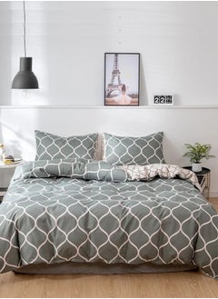 Buy Various King/Queen Size Bedding Set of 6 Pieces, Geometric Design in UAE