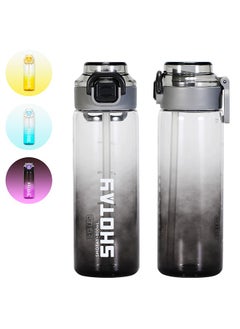 Buy SHOTAY Sports Water Bottles 800ml BPA Free And Leakproof, Fast Flow With Removable Straw, Gym Water Bottle For School, Fitness And Outdoor Sports. in Saudi Arabia