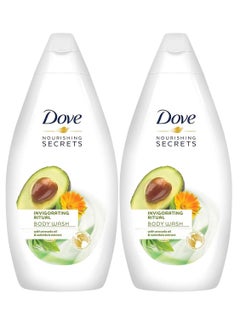 Buy Dove Nourishing Secrets Invigorating Ritual Body Wash, Avocado Oil & Calendula Extract, 16.9 Ounce / 500 Ml, Pack of 2 in UAE