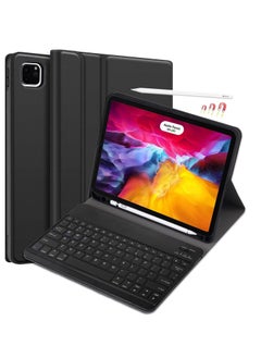 اشتري Keyboard Case for iPad Pro 12.9'' 2020/2018 with Pencil Holder, Magnetically Detachable Wireless Bluetooth Keyboard, Multi-Angle Stand Smart Cover Case في الامارات